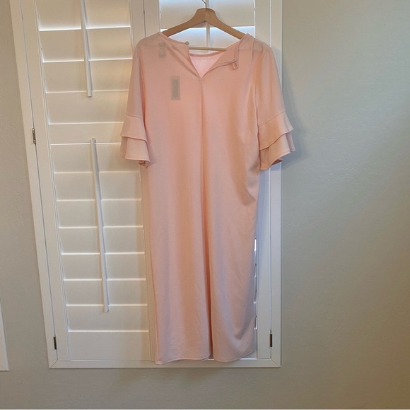 NWT Called to Surf XL Pink Midi Lydia Dress Ruffle Bell Sleeves - Picture 5 of 5